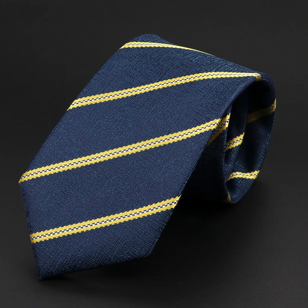 ZONFAZ Fashion Striped Geometric Patterns Silk Ties