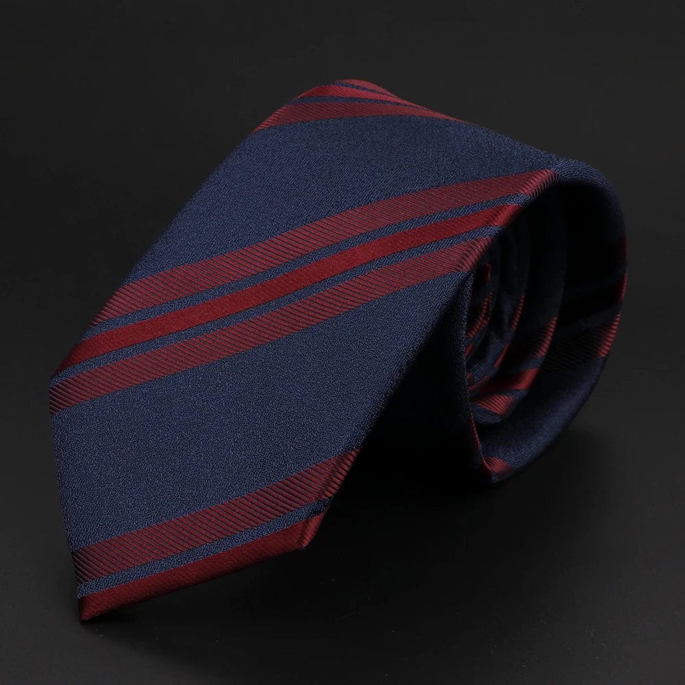 ZONFAZ Fashion Striped Geometric Patterns Silk Ties