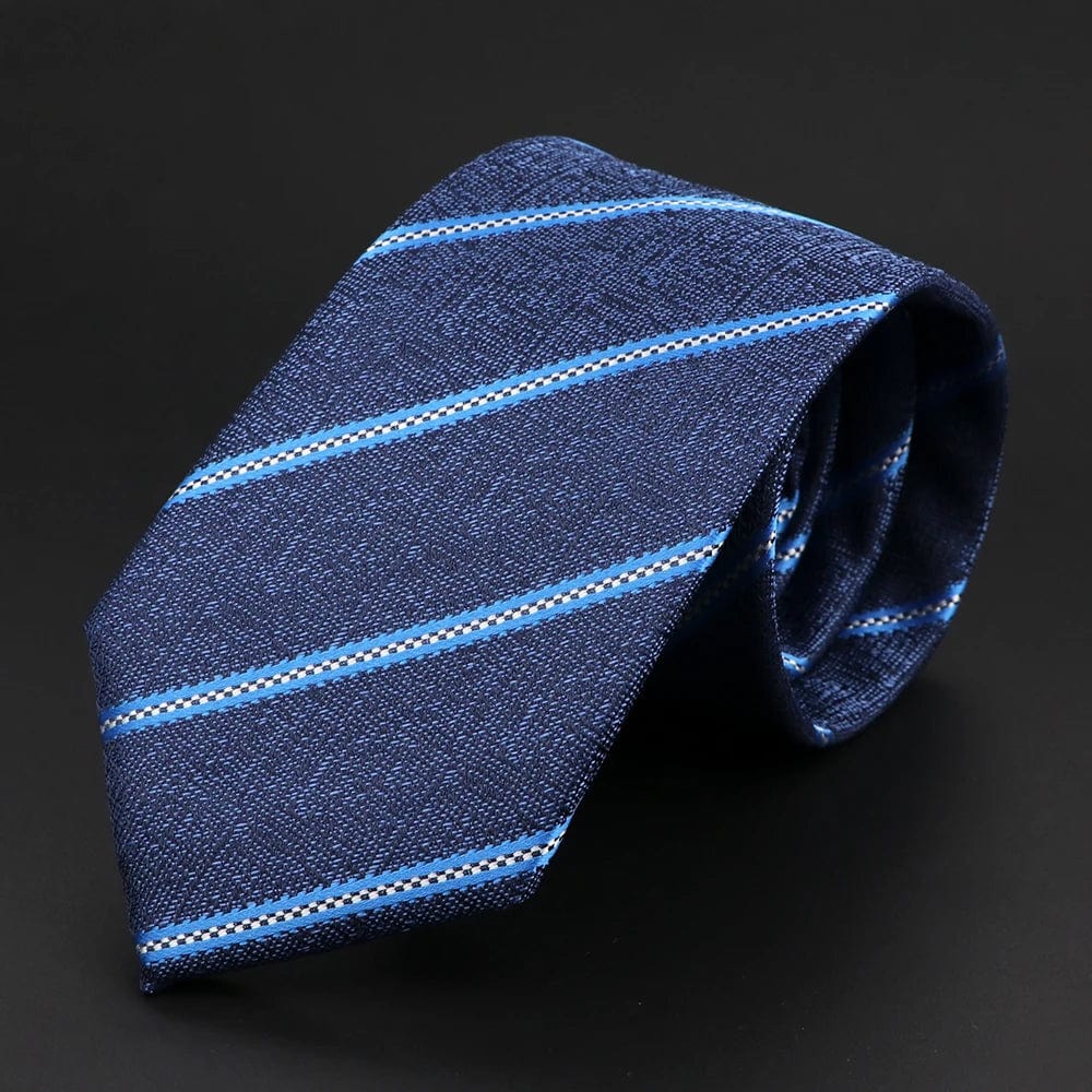 ZONFAZ Fashion Striped Geometric Patterns Silk Ties