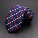 ZONFAZ Fashion Striped Silk Tie Hankerchief Cufflink Three - piece Set