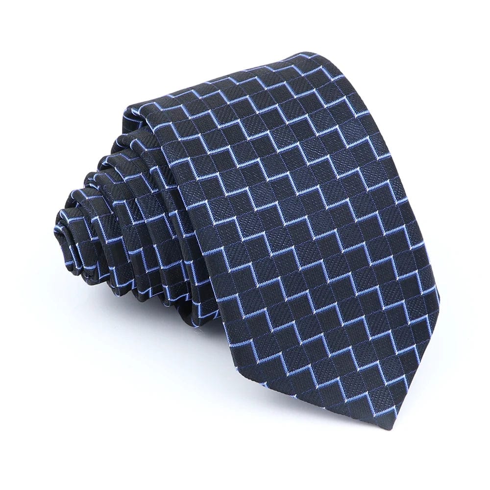 ZONFAZ Fashion Striped Silk Ties 6cm Width