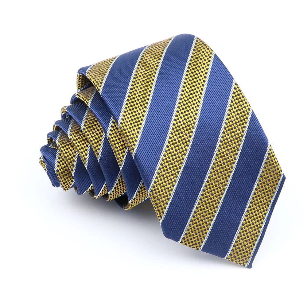 ZONFAZ Fashion Striped Silk Ties 6cm Width