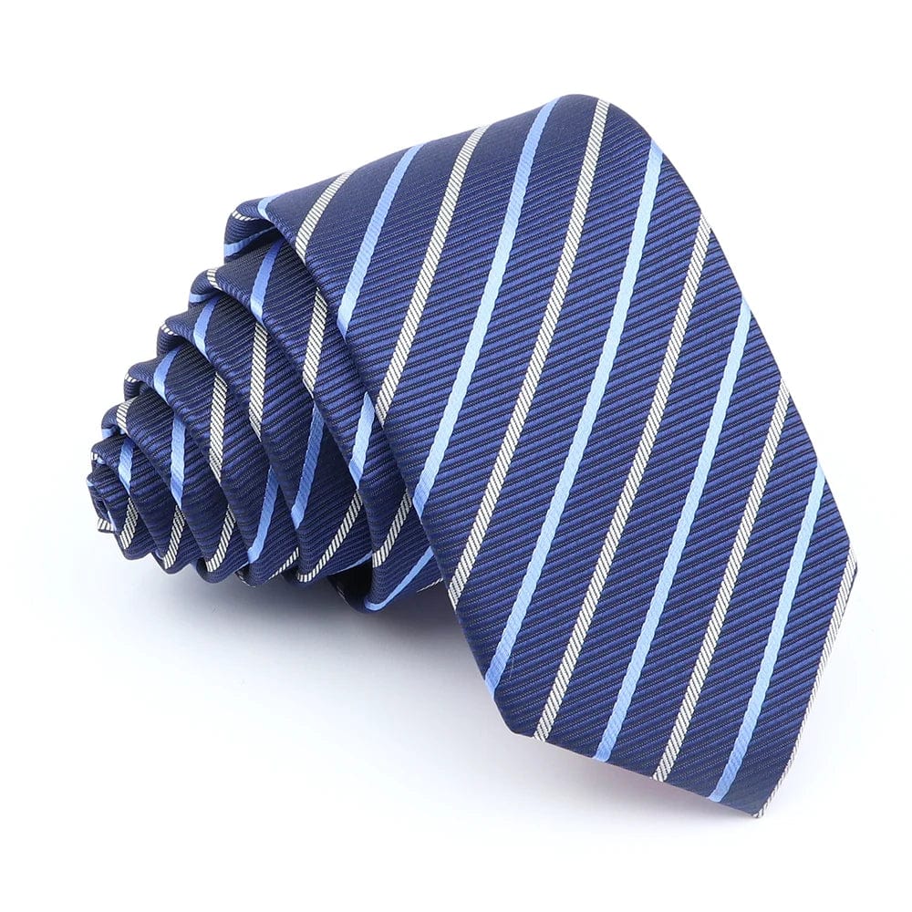 ZONFAZ Fashion Striped Silk Ties 6cm Width