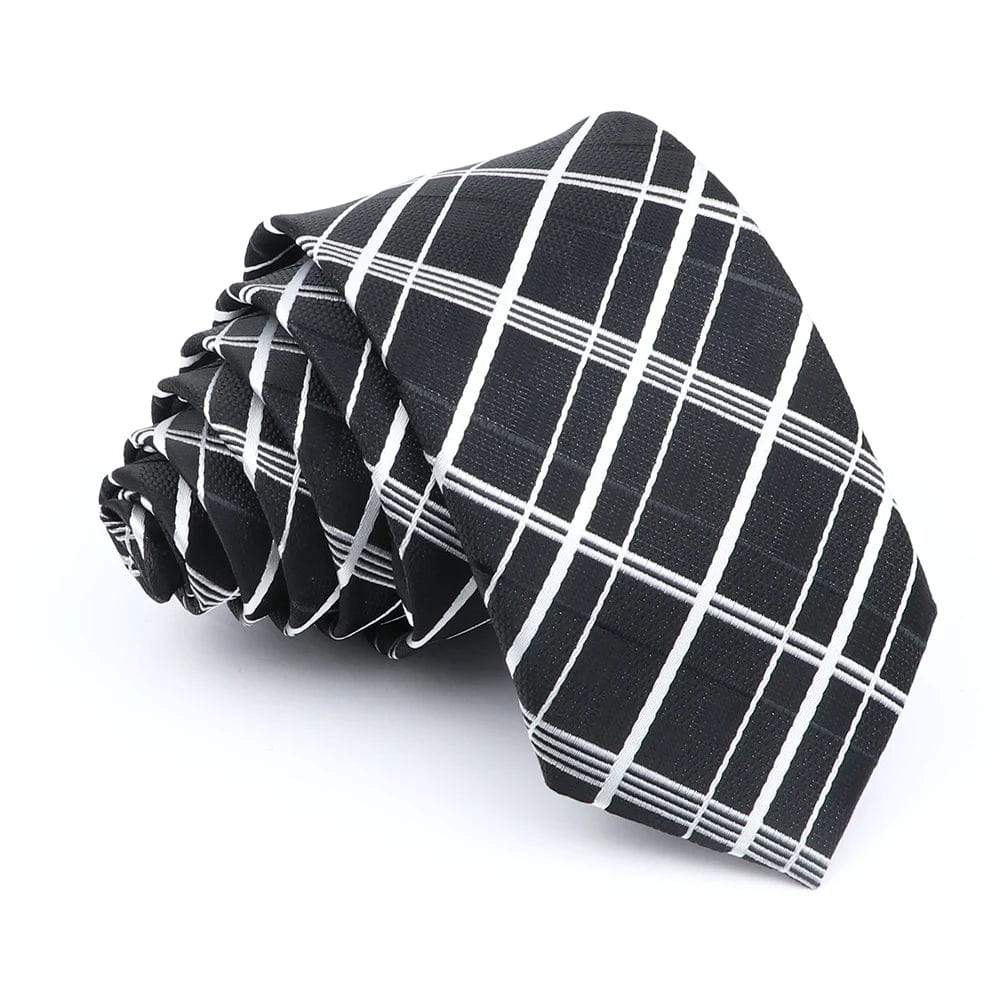 ZONFAZ Fashion Striped Silk Ties 6cm Width