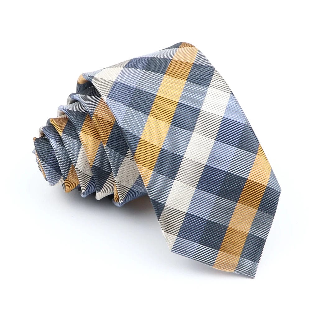 ZONFAZ Fashion Striped Silk Ties 6cm Width