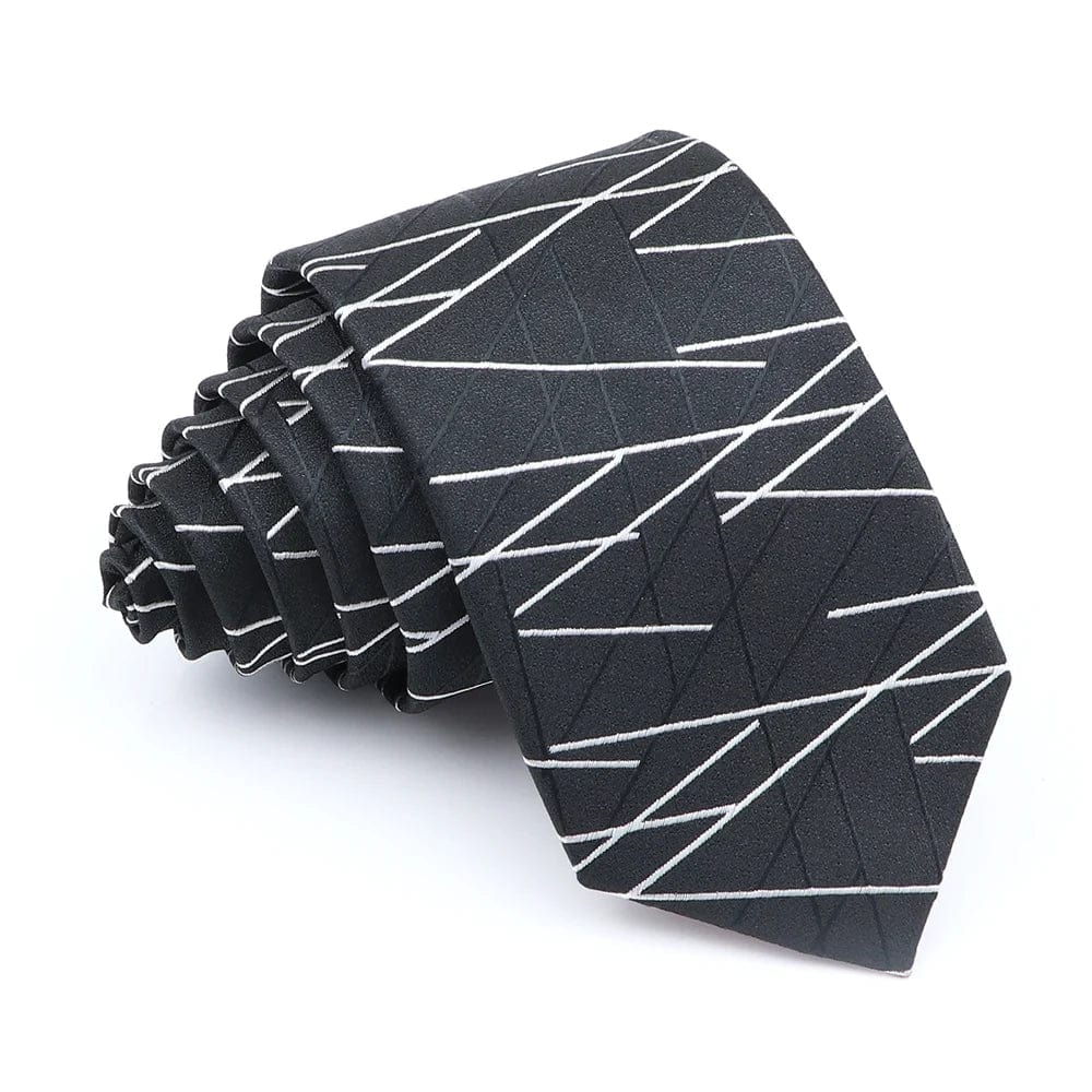 ZONFAZ Fashion Striped Silk Ties 6cm Width