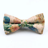 ZONFAZ Floral Cork Wood Bow Ties For Adult Child