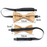 ZONFAZ Floral Cork Wood Bow Ties For Adult Child