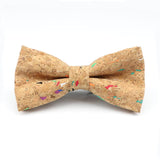 ZONFAZ Floral Cork Wood Bow Ties For Adult Child