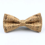 ZONFAZ Floral Cork Wood Bow Ties For Adult Child