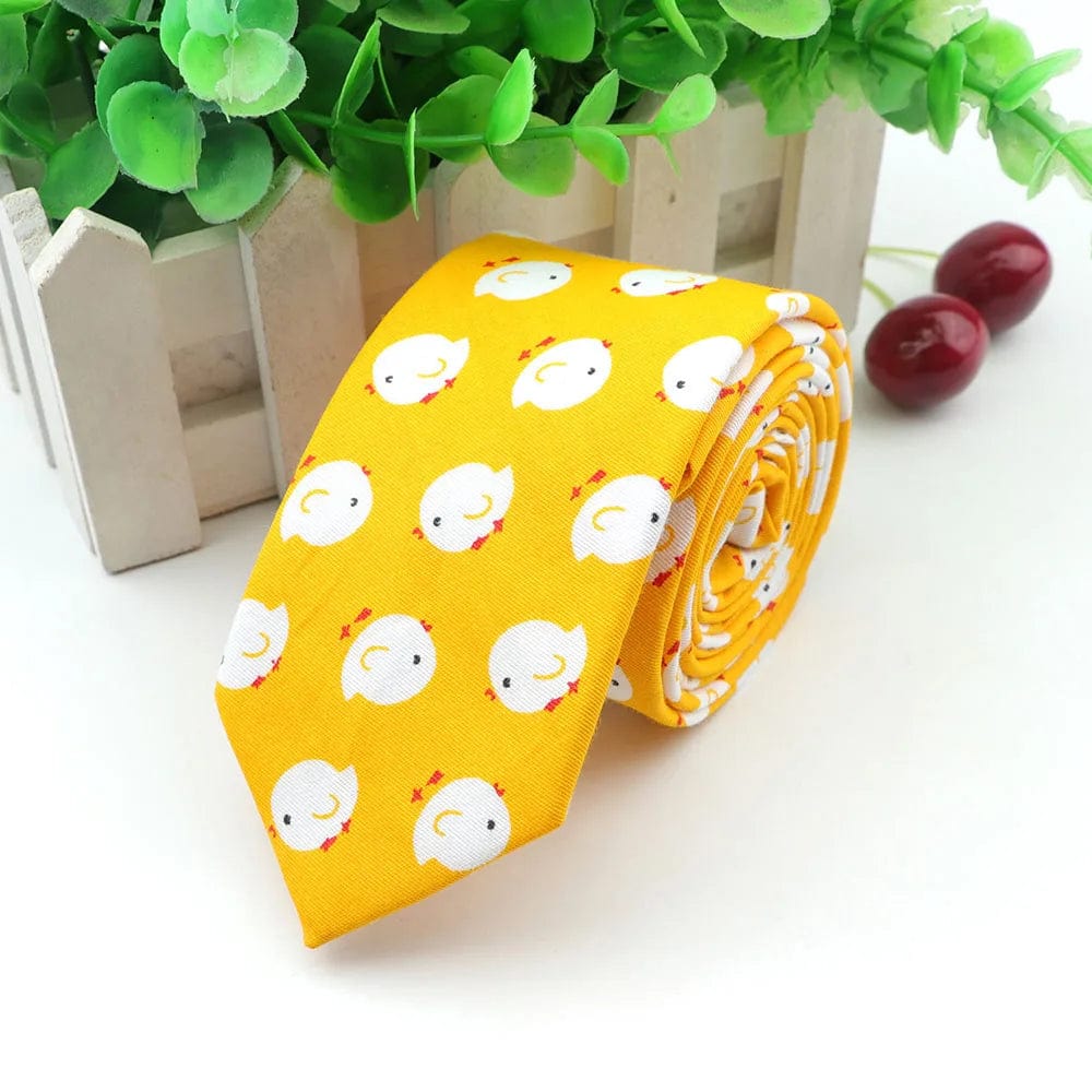 ZONFAZ Floral Necktie for Men Handmade Cotton Skinny Ties 6cm Width