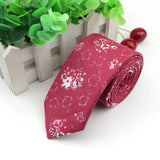 ZONFAZ Floral Necktie for Men Handmade Cotton Skinny Ties 6cm Width