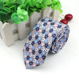 ZONFAZ Floral Necktie for Men Handmade Cotton Skinny Ties 6cm Width