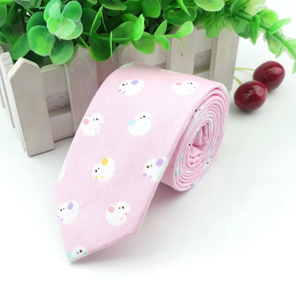 ZONFAZ Floral Necktie for Men Handmade Cotton Skinny Ties 6cm Width