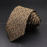 ZONFAZ Floral Skinny Silk Neckties 7cm Width