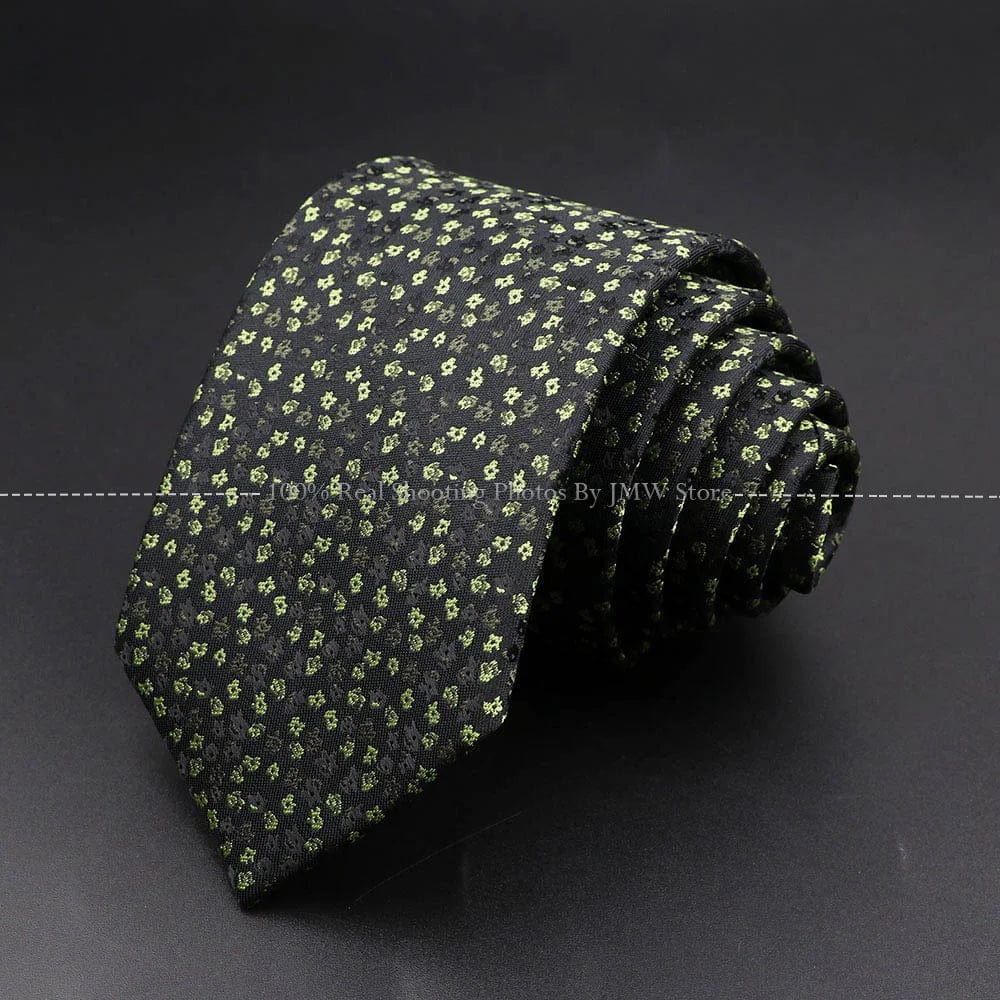 ZONFAZ Floral Skinny Silk Neckties 7cm Width