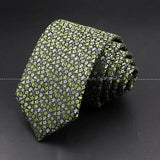 ZONFAZ Floral Skinny Silk Neckties 7cm Width