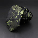 ZONFAZ Floral Skinny Silk Neckties 7cm Width