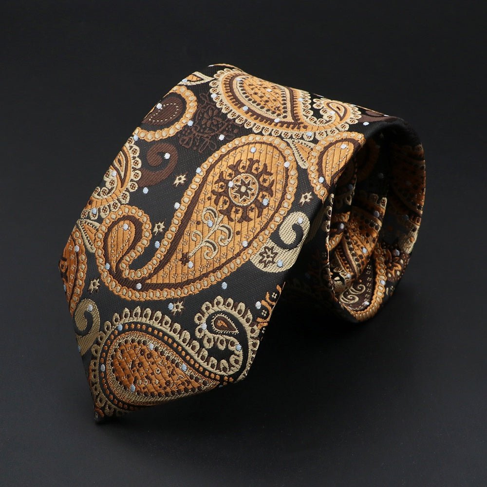 ZONFAZ Floral Striped Paisley Necktie for Men Fashion Business Office Skinny Tuxedo Silk Ties