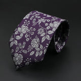 ZONFAZ Floral Striped Paisley Necktie for Men Fashion Business Office Skinny Tuxedo Silk Ties