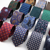 ZONFAZ Floral Striped Paisley Necktie for Men Fashion Business Office Skinny Tuxedo Silk Ties