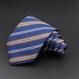 ZONFAZ Formal Classic Striped Ties For Men Fashion Standard Suits Neck Tie