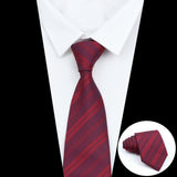 ZONFAZ Formal Classic Striped Ties For Men Fashion Standard Suits Neck Tie