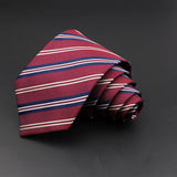 ZONFAZ Formal Classic Striped Ties For Men Fashion Standard Suits Neck Tie