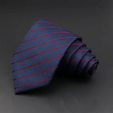 ZONFAZ Formal Classic Striped Ties For Men Fashion Standard Suits Neck Tie