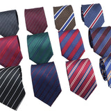 ZONFAZ Formal Classic Striped Ties For Men Fashion Standard Suits Neck Tie