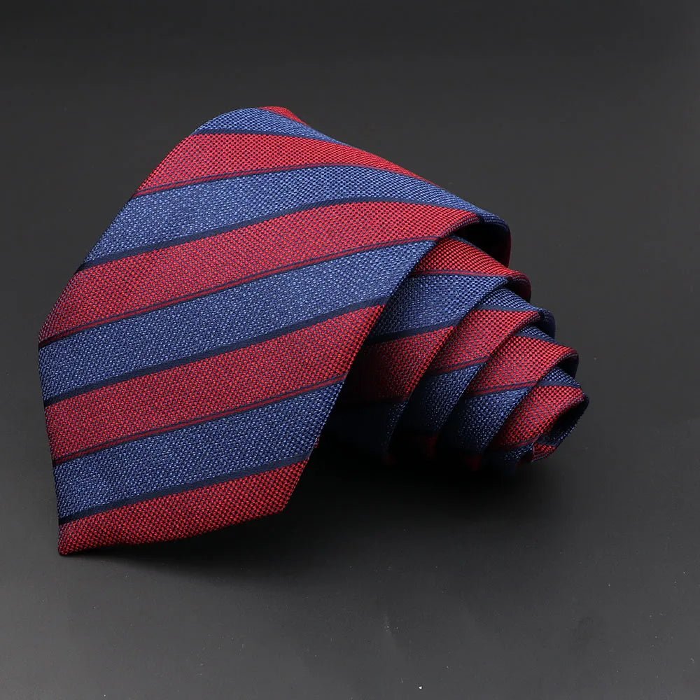 ZONFAZ Formal Classic Striped Ties For Men Fashion Standard Suits Neck Tie