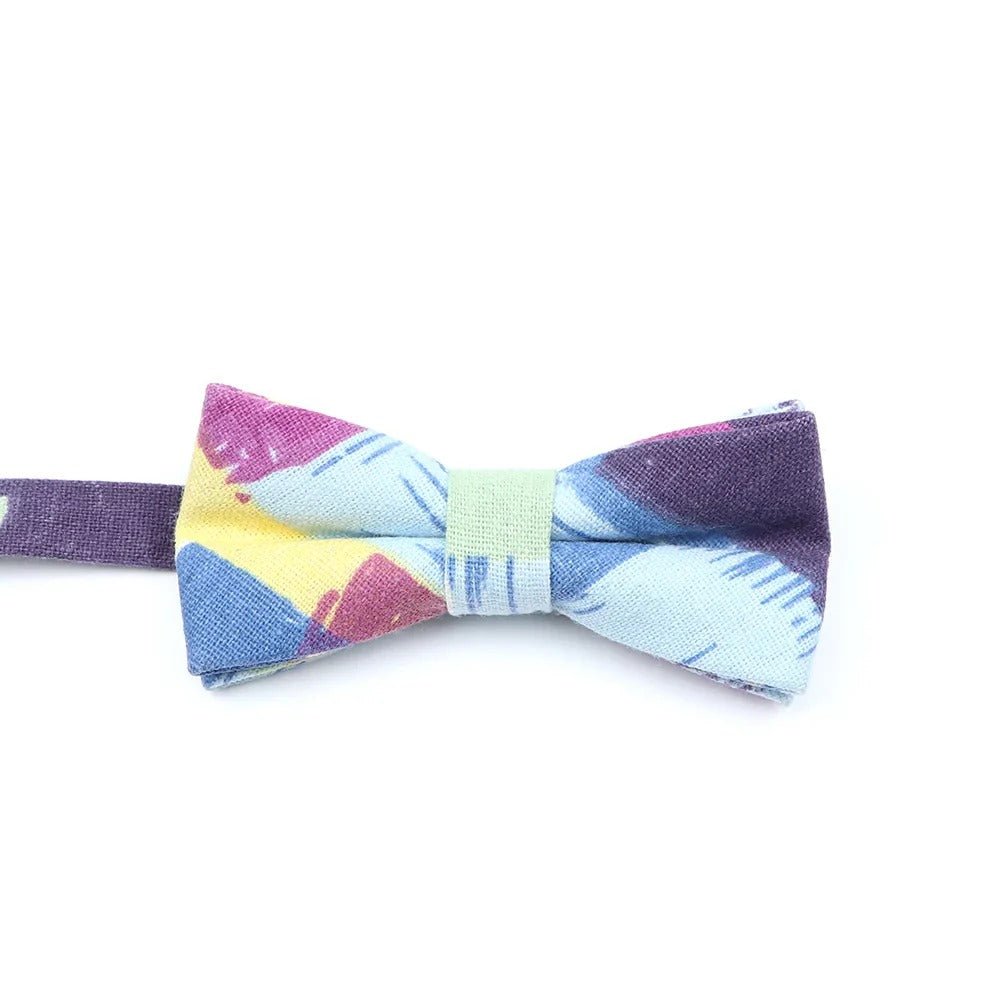 ZONFAZ Funny Cute Linen Cartoon Kids Bowtie Animals Printed Boy Butterfly Bow Ties