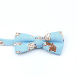 ZONFAZ Funny Cute Linen Cartoon Kids Bowtie Animals Printed Boy Butterfly Bow Ties