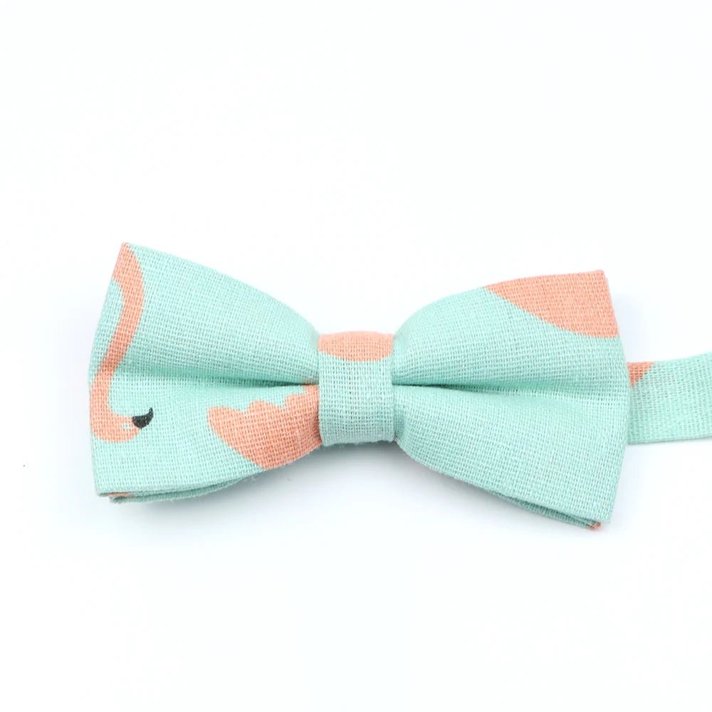 ZONFAZ Funny Cute Linen Cartoon Kids Bowtie Animals Printed Boy Butterfly Bow Ties