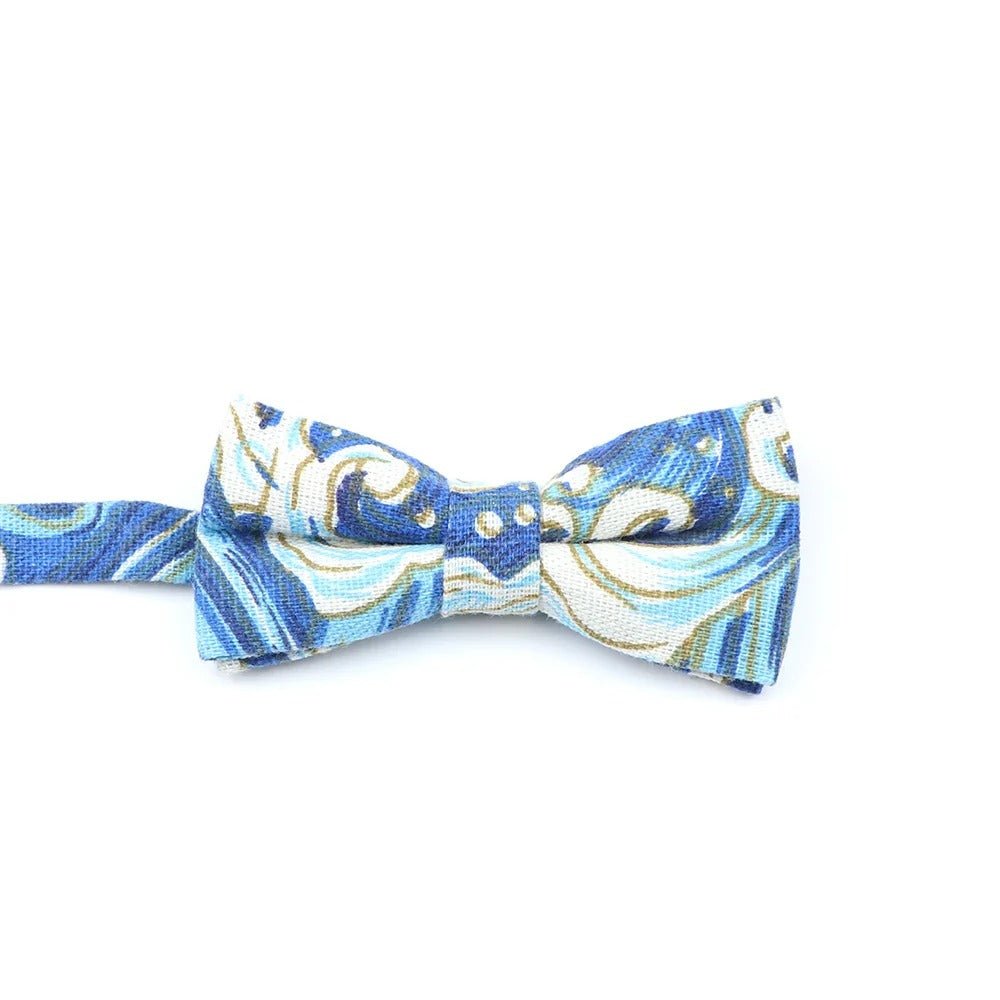 ZONFAZ Funny Cute Linen Cartoon Kids Bowtie Animals Printed Boy Butterfly Bow Ties