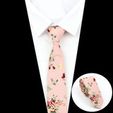 ZONFAZ Funny Skinny Linen Printed Ties 5cm Width