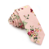 ZONFAZ Funny Skinny Linen Printed Ties 5cm Width