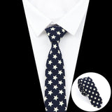 ZONFAZ Funny Skinny Linen Printed Ties 5cm Width