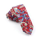 ZONFAZ Funny Skinny Linen Printed Ties 5cm Width