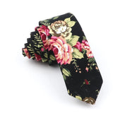 ZONFAZ Funny Skinny Linen Printed Ties 5cm Width