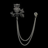 ZONFAZ Gentleman Tassel Brooch For Men Suit Shirt Collar Chain Lapel Pin