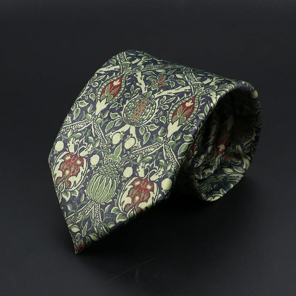 ZONFAZ Green Plant Floral Novelty Fashion Ties for Men