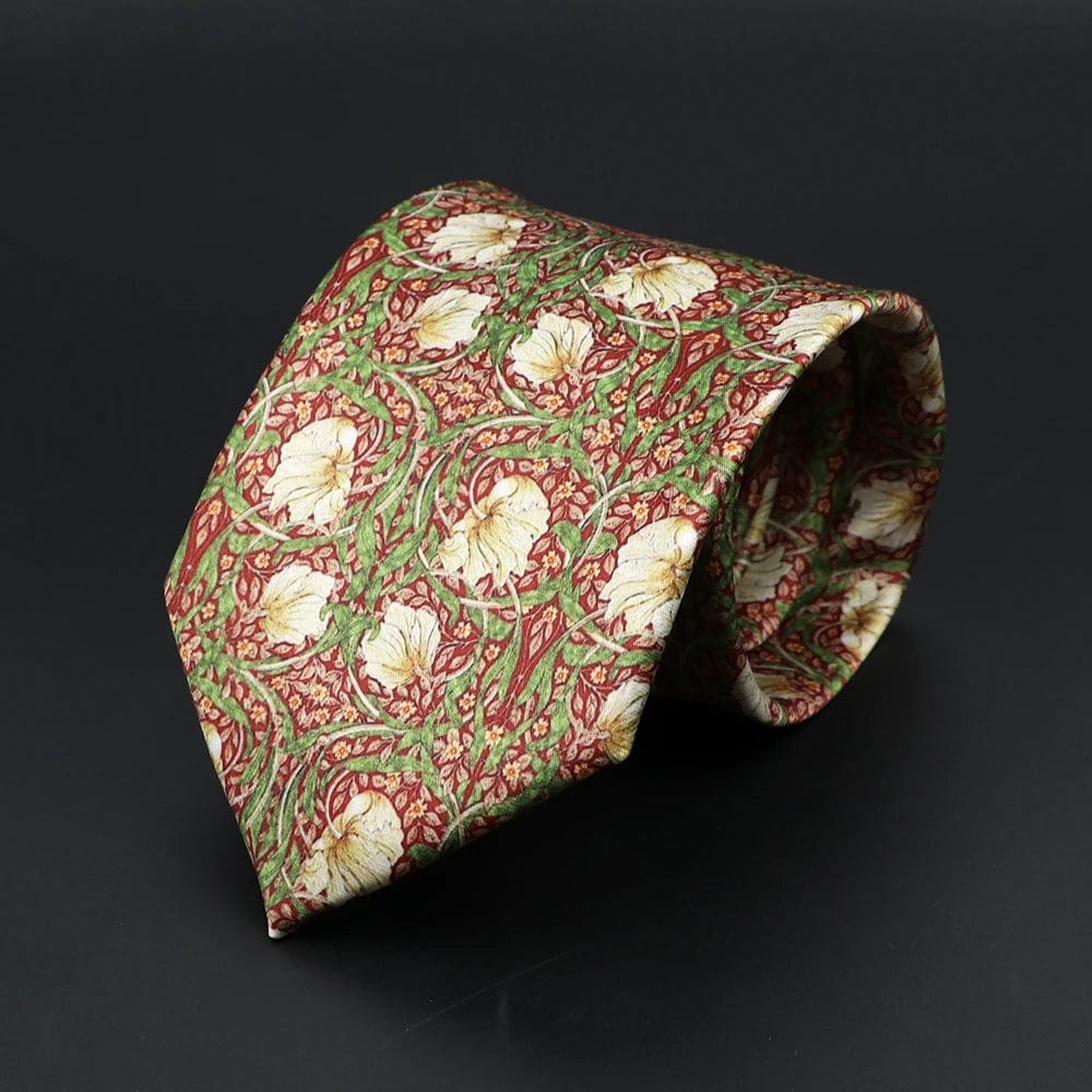 ZONFAZ Green Plant Floral Novelty Fashion Ties for Men