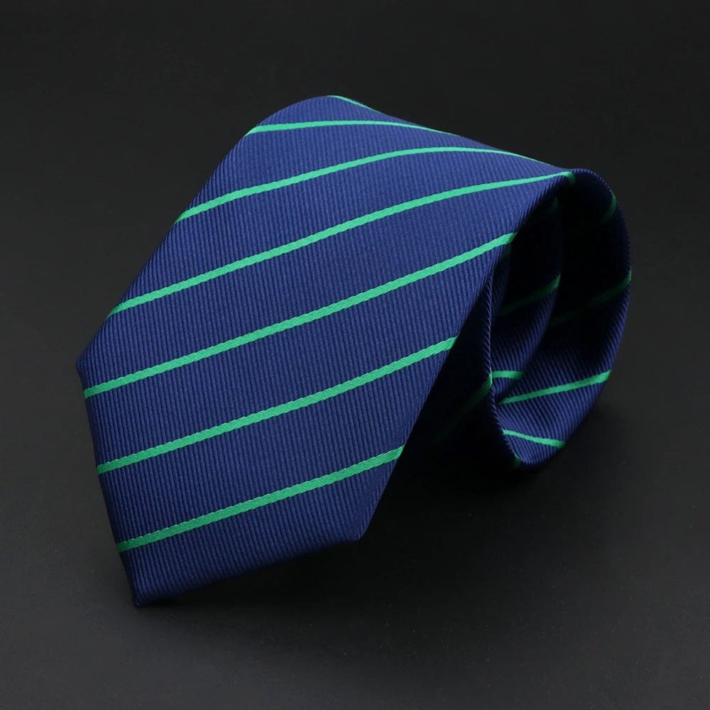 ZONFAZ Green Solid Striped Paisley Flower Necktie