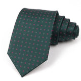 ZONFAZ Green Solid Striped Paisley Flower Necktie