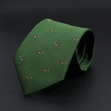 ZONFAZ Green Solid Striped Paisley Flower Necktie