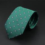 ZONFAZ Green Solid Striped Paisley Flower Necktie