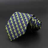 ZONFAZ Green Solid Striped Paisley Flower Necktie