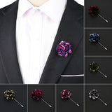 ZONFAZ Handmade Fabric Brooches Floral Lapel Pin for Suit Shirt Wedding Party Bussiness Clothes Accessories