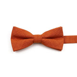 ZONFAZ High Quality Cotton Solid Color Bowtie For Men Children